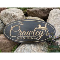 See Mit Seetaucher Familiennamen Schild Für Häuser Oder Cottages von RiversideCreationsNB