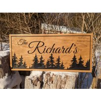 Wald Familienname Schild Für Häuser Oder Cottages von RiversideCreationsNB