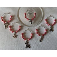 Baby Shower Weinglas Charms. 6Er Set. Ideal Für Gender Reveal Party von Riverstonecrafts2020