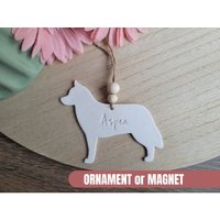 Husky Ornament Oder Magnet | Polymer Ton Handgefertigt von RivertreeCo