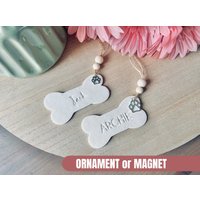 Personalisierte Knochenverzierung Oder Magnet | Polymer Ton Handgefertigt von RivertreeCo