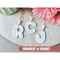 Personalisierte Namensverzierung Oder Magnet | Polymer Ton Handgefertigt von RivertreeCo