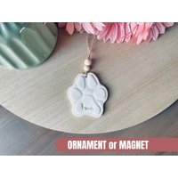 Personalisierte Pfote Ornament Oder Magnet | Polymer Ton Handgefertigt von RivertreeCo