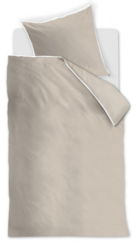 Rivièra Maison Bettwäsche Wishes Sand 155X220 Sand 155 x 220 cm + 1x 80 x 80 cm 1 Bettbezu, Bettbezug Kopfkissenbezug Set kuschelig weich hochwertig von Rivièra Maison