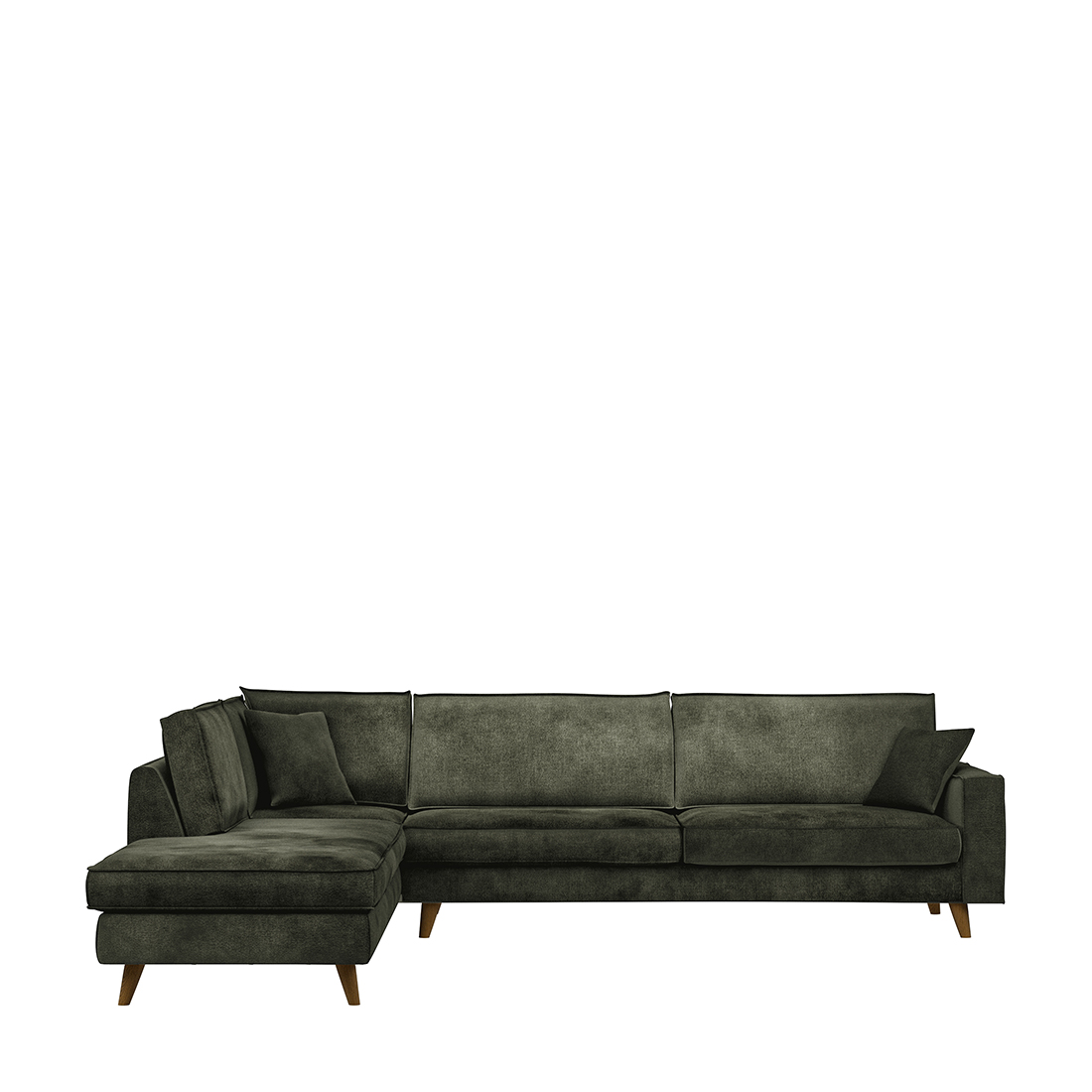 Kendall Corner Sofa Left, velvet, ivy von Rivièra Maison