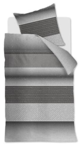 Rivièra Maison Biber-Bettwäsche-Garnitur Retrograde Farbe Grau, Größe 80x80 von Rivièra Maison
