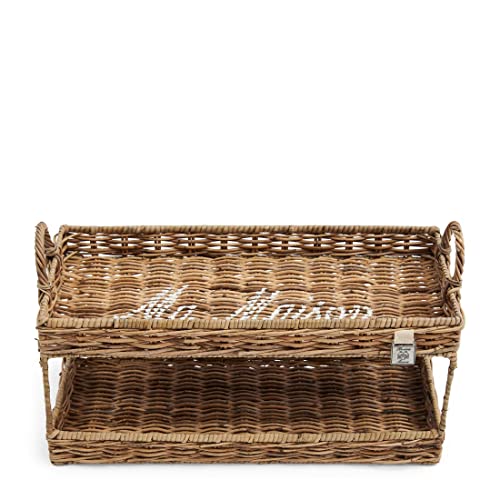 Riviera Maison - Doppel-Tablett - Ma Maison - Rustic Rattan - Farbe: Natur - 40 x 25 x 20 cm (L) von Riviera Maison