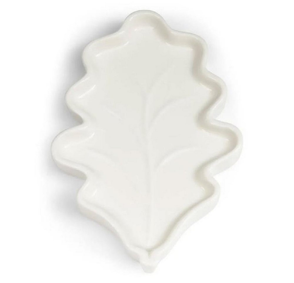 Rivièra Maison Frühstücksteller Teller in Blatt Form Winter Leaf Porzellan von Rivièra Maison