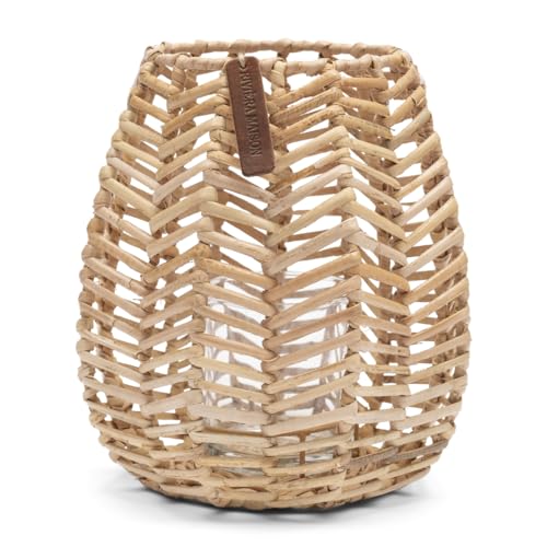 Riviera Maison Teelichthalter Rattan oval, Teelichthalter rustikal (ØxH) 20x21,5 - Rustic Rattan Hexagon Votive - (ØxH) 20x21,5 von Riviera Maison