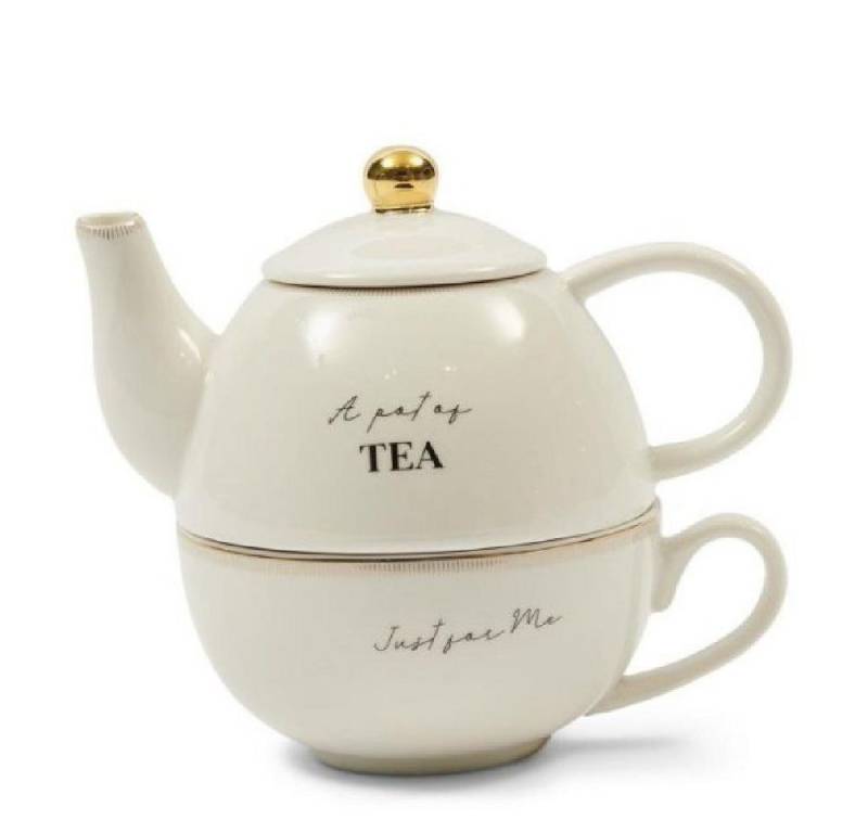 Rivièra Maison Kanne Teekanne mit Tasse Elegant Tea For One (2-teilig) von Rivièra Maison