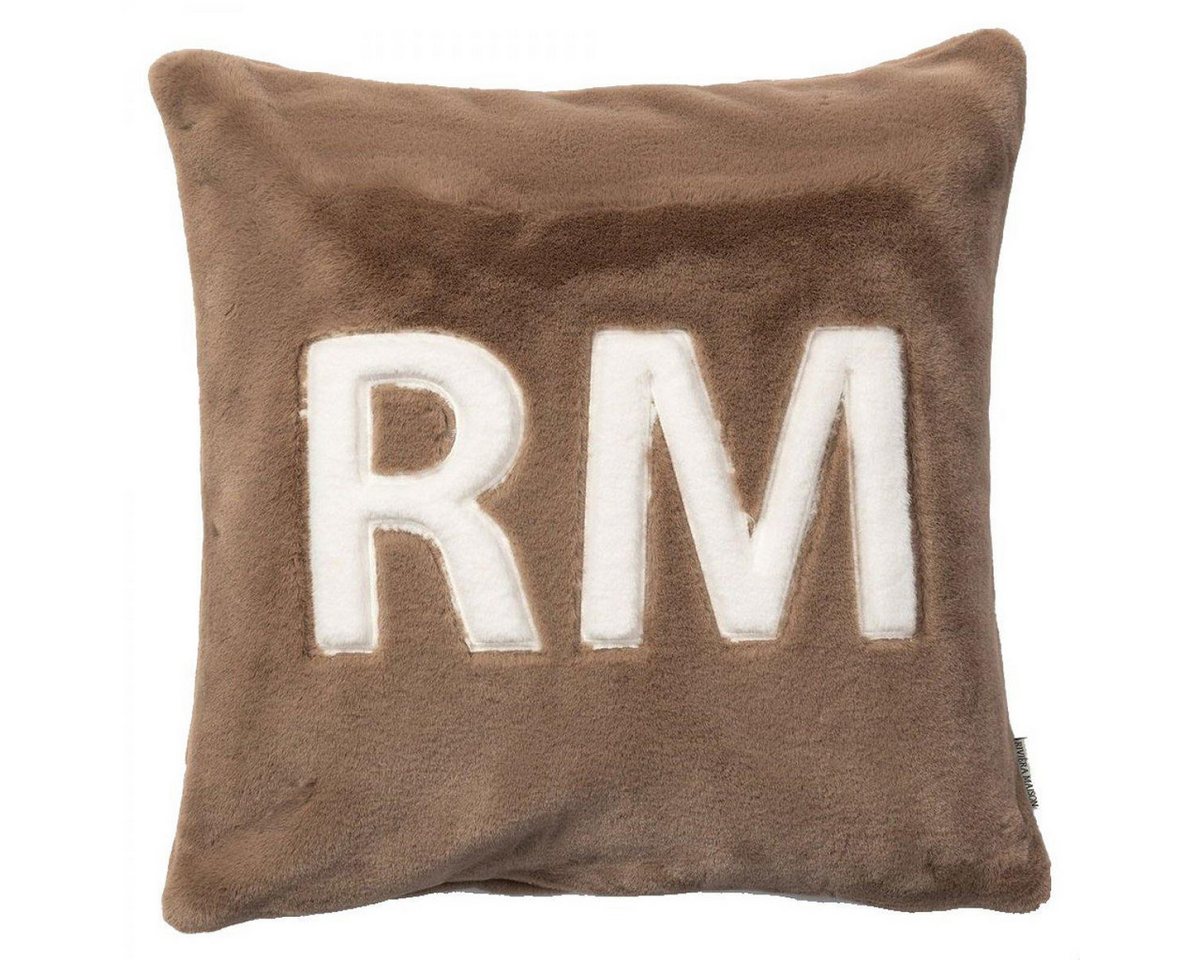 Rivièra Maison Kissenhülle Kissen Bachant Kunstpelz Braun Weiß (50x50cm) von Rivièra Maison