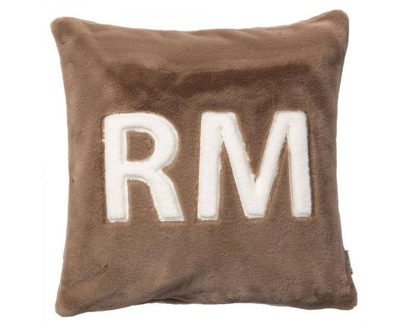 Rivièra Maison Kissenhülle Kissen Bachant Kunstpelz Braun Weiß (50x50cm) von Rivièra Maison