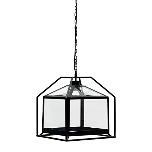 Riviera Maison - Lampe, Hängelampe - Rockford - Eisen, Glas - schwarz - (ØxH) 36 x 36 cm von Riviera Maison