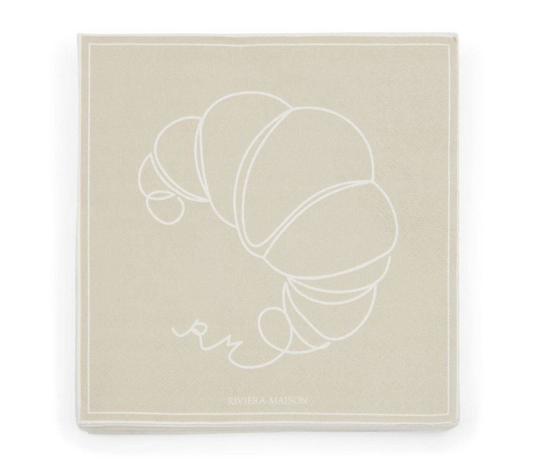 Rivièra Maison Papierserviette Paper Napkin Le Croissant, Servietten 20 Stk. von Rivièra Maison