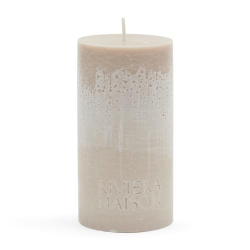 Rivièra Maison Pillar Candle Eco Flax 7x13cm Stearin von Riviera Maison