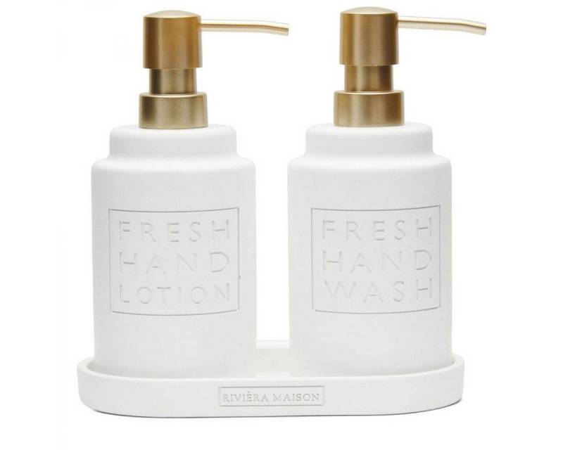 Rivièra Maison Reinigungsbürste Seifenspender und Handlotionspender (3er-Set) von Rivièra Maison