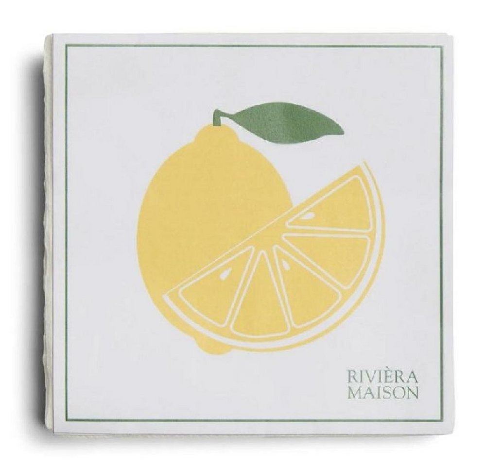 Rivièra Maison Serviettenhalter Papier Servietten Classic Lemon (20-teilig) von Rivièra Maison