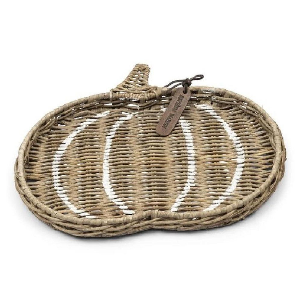 Rivièra Maison Tablett Minitablett Pumpkin Kübis Mini Tray Rattan von Rivièra Maison