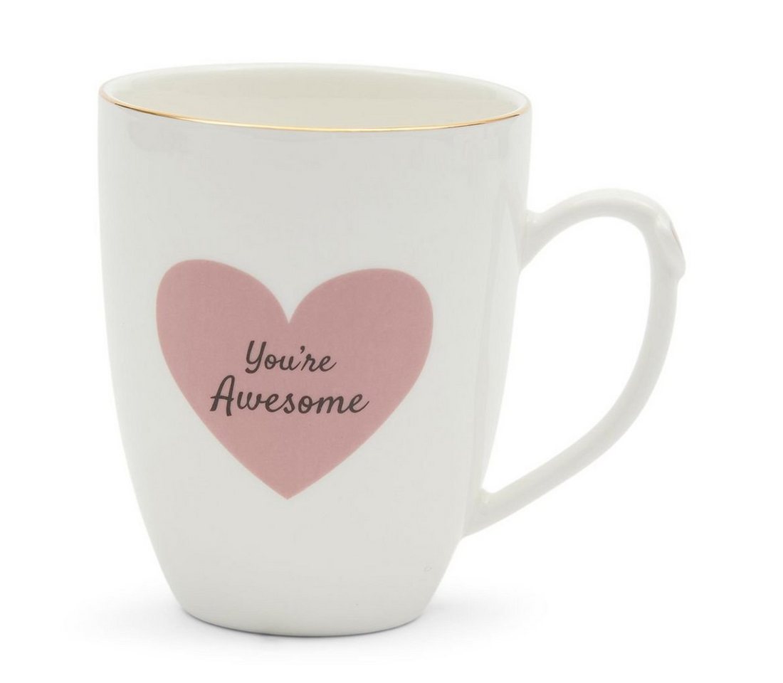 Rivièra Maison Tasse You're Awesome Mug, Kaffee und Tee Becher/Tasse, Porzellan von Rivièra Maison