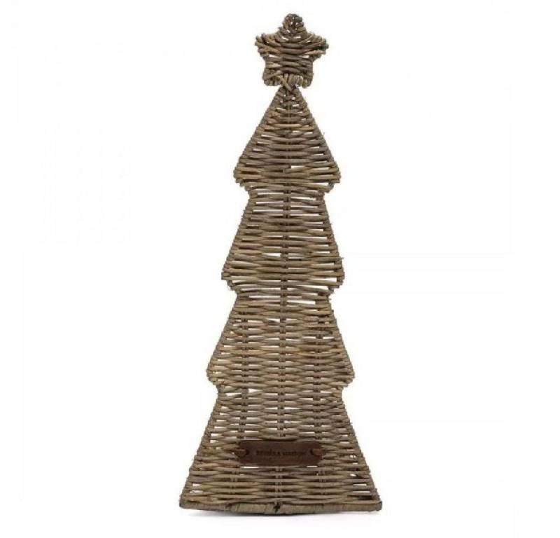Rivièra Maison Windlicht Votiv Kerzenhalter Cosy Christmas Tree Rustic Rattan von Rivièra Maison