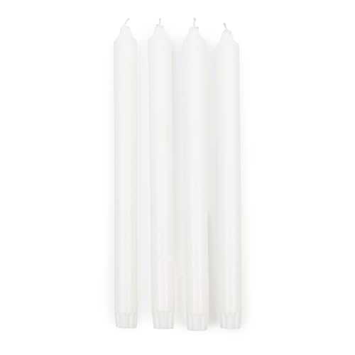 Riviera Maison gedrehte Tischkerze, Kerzenset, Wirbelkerzen Dekoration, Wohnaccessoires 4 Stück - Dinner Candles ECO - Weiß - Stearin - (ØxH) 2x28 von Riviera Maison