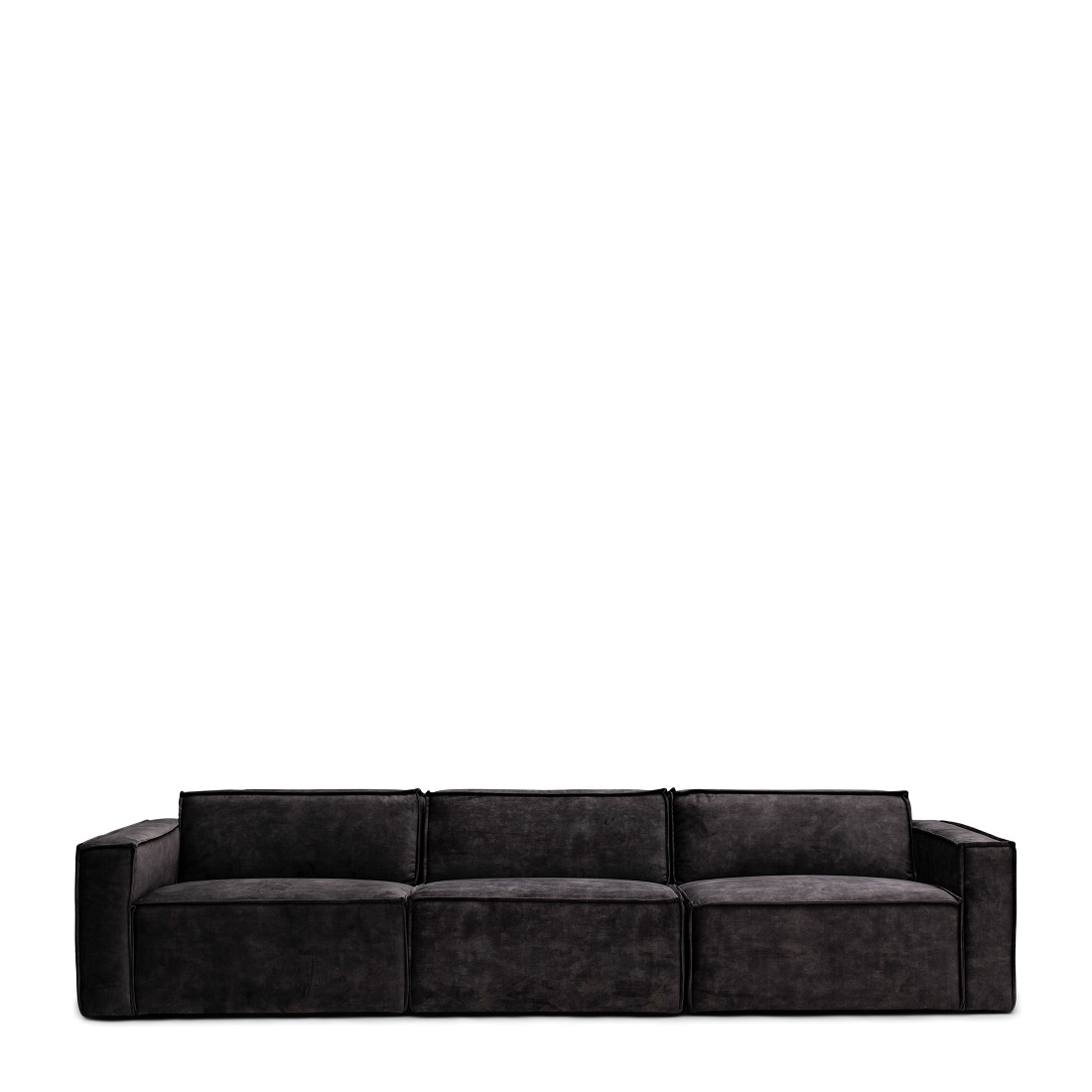 The Jagger Modular Sofa 3,5 Seater, velvet I, grimaldi grey von Rivièra Maison