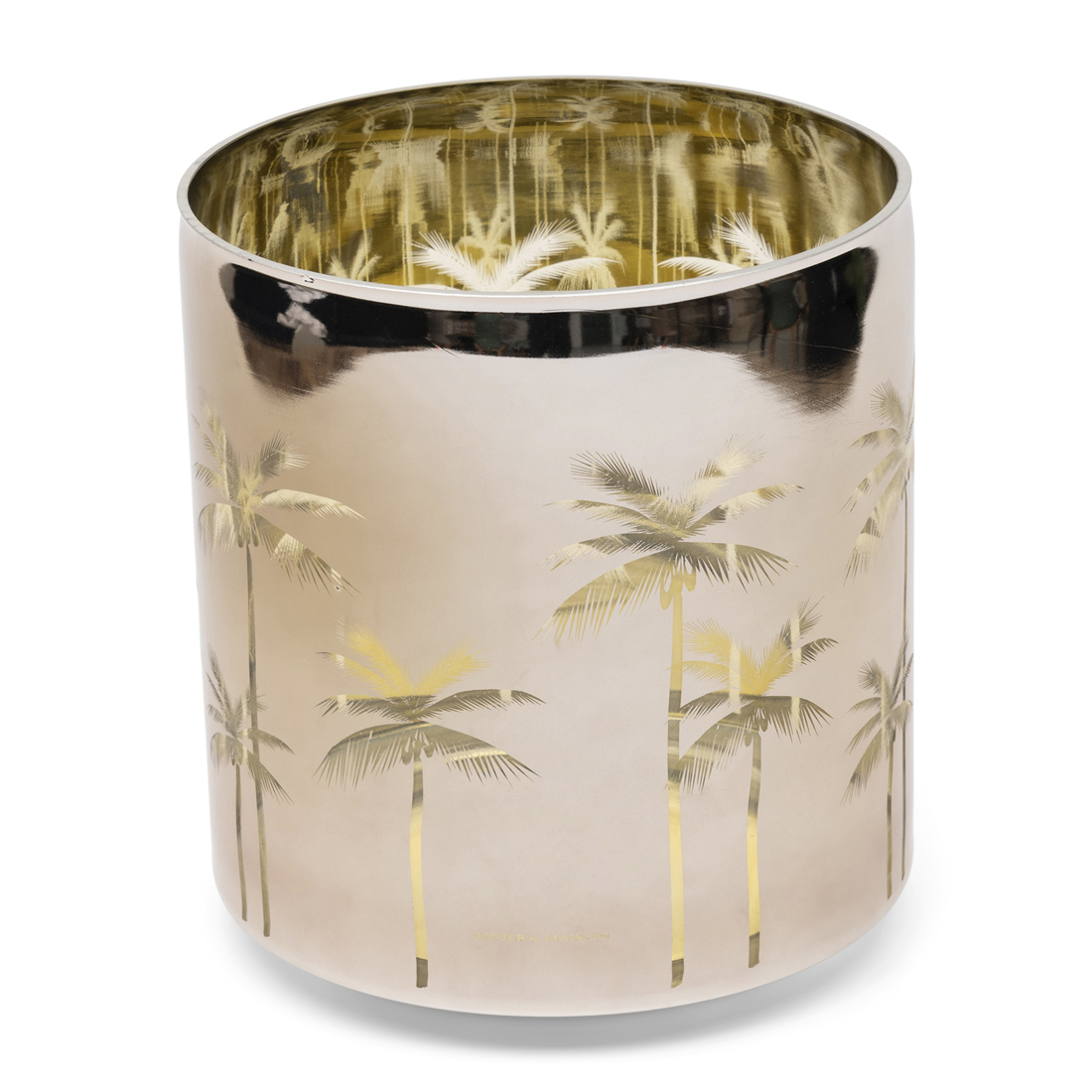 Windlicht RM Palm Groove Glass, L von Rivièra Maison