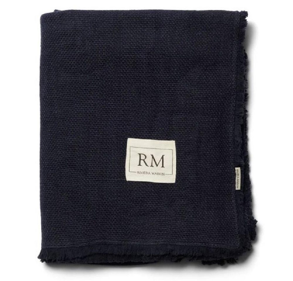 Wohndecke Tagesdecke Plaid Blueberry Blue Throw Blau (170x130cm), Rivièra Maison von Rivièra Maison