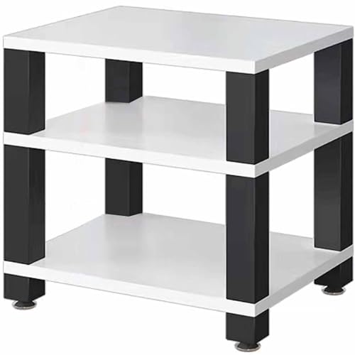 Rivorne Audio-Video-medienständer, Plattenspieler Ständer, HiFi-Rack-Ständerschrank, Schallplatten Regal, Stereo-Audio-Rack-Turm für Wohnzimmer,Spielzimmer(3Tier-D-60x48x58cm/20x16x23in) von Rivorne