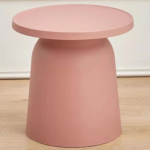Rivorne Couchtisch Rund mit Stauraum, Couchtisch 2er Set, PP-Material für Wohnzimmer, Schlafzimmer, Meditation-Einfach zu Montieren(Pink 47x46cm/19x18in) von Rivorne