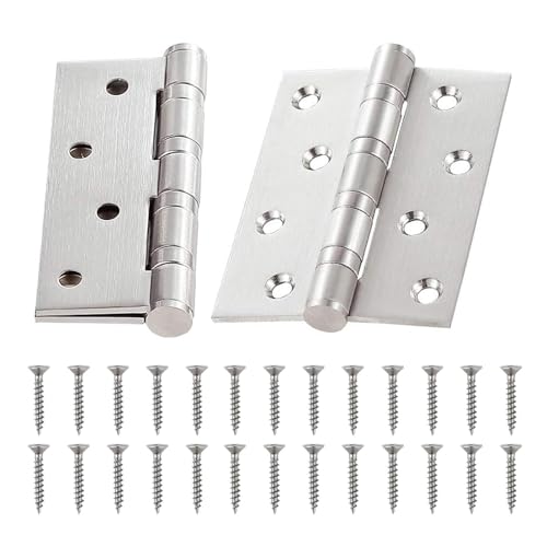 2 Stk Scharniere Edelstahl Türscharnier Außen Schwerlast Scharnier mit Kugellager 100*76*13mm Massiven Scharniere mit Schrauben Tür Schaniere Aussen Edelstahlscharnier für Tür,Fenster,Schrank,TierHaus von Rixotix