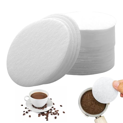 200 Stk. Rund Kaffee Filterpapier Espresso Papierfilter 58mm for Siebträger, Ungebleichter Rund Kaffee Filterpapier Puck Sieb Siebträger kaffee filter Papier kompatible mit vielzahl Kaffeekocher Weiß von Rixotix