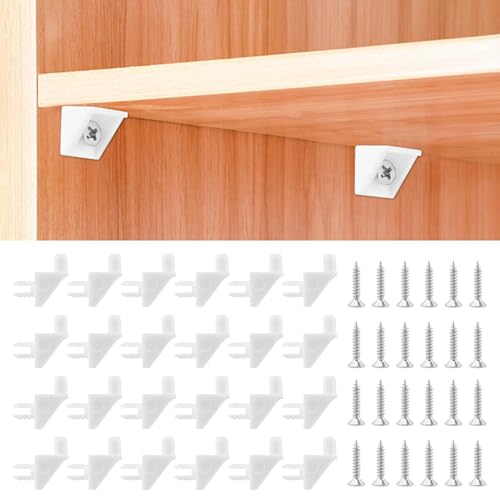 24 Stück Bodenträger 5mm Weiß, Bodenhalter für die Reparatur von Schränken von Rixotix