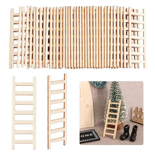 40 Stück Miniatur Holzleitern 20x60 mm Mini Holz Stufenleitern Gartendekoration Zubehör Mini Gartenornamente Mini Leiter Für Miniatur Garten Heimwerkerhandwerk Mikro Landschaftsrequisiten 40 Stück Miniatur Holzleitern 20x60 mm Mini Holz Stufenleitern Gartendekoration Zubehör Mini Gartenornamente Mini Leiter Für Miniatur Garten Heimwerkerhandwerk Mikro Landschaftsrequisiten von Rixotix