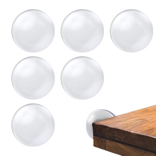 6 Stück Tür stopper wand transparent Gummipuffer Wand schutz Türpuffer Transparent Anschlagpuffer Klebepunkte, Elastikpuffer Selbstklebend Türpuffer Gumminoppen für Glasplatten Holzbrett Wand von Rixotix
