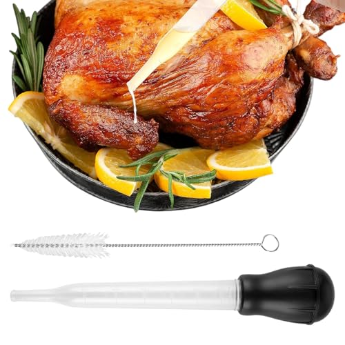 Bratenspritze, Bratensaftspritze, Truthahn-Bratenspritze Zum Kochen, Turkey Baster Soße Spritze 26.5cm Länge Für Thanksgiving Kochen Braten Truthahn Rind Schweinefleisch BBQ, mit Reinigungsbürste Bratenspritze, Bratensaftspritze, Truthahn-Bratenspritze Zum Kochen, Turkey Baster Soße Spritze 26.5cm Länge Für Thanksgiving Kochen Braten Truthahn Rind Schweinefleisch BBQ, mit Reinigungsbürste von Rixotix