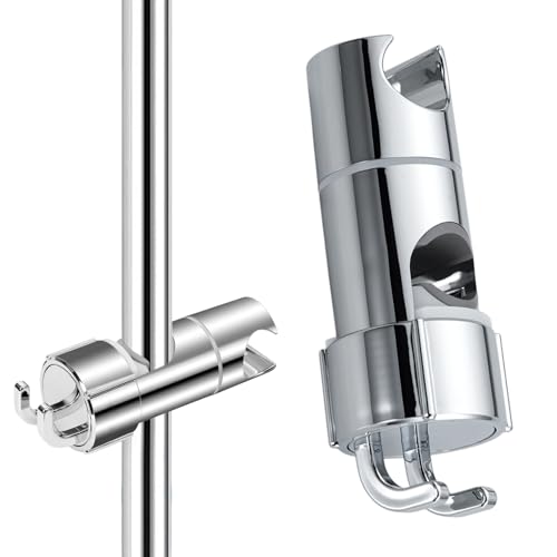 Handbrause Halterung Verstellbar Duschhalterung 16-27mm Durchmesser, 360° Drehbar Brausehalter, Verchromte+ABS Grade Kunststoff, Brausehalter für Slide Handbrause Halterung Verstellbar Duschhalterung 16-27mm Durchmesser, 360° Drehbar Brausehalter, Verchromte+ABS Grade Kunststoff, Brausehalter für Slide von Rixotix