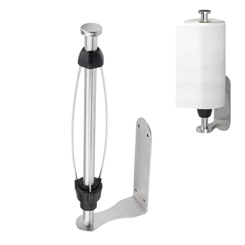 Küchenrollenhalter Ohne Bohren, Einhandreißen, Edelstahl Küchenutensilien, Unterschrank, Wand, Küchenrollen, Badezimmer, Silber, Selbstklebend Rollenhalter Für Küche Aufbewahrung & Organisation von Rixotix