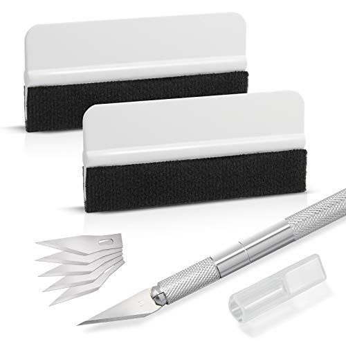 Rakel Set, Vinylfolie-Installations-Applikator-Kits: Mini Soft Wrapping Tint Rakel Set, Folierungs-Werkzeug-Set mit Präzisionsmesser und Folienrakel von Rixotix