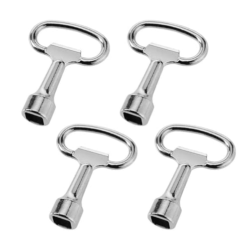 4 Stück 8mm Vierkantschlüssel,Dornschlüssel Vierkantschlüssel Steckschlüssel Schaltschrankschlüssel Allzweckschlüssel Aus Zinklegierung Für Gas Wasserzähler Kasten,Universalschlüssel Winkel von Rixotix