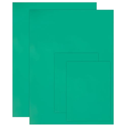 Rixotix 4 Stück Weichgummi Linoldruck Platte zum Gravieren, Grün Flache Oberfläche Linolschnitt Set für Gummi Stempel, Bastel und Druckprojekte, A4 A6 Linoleum Platten von Rixotix