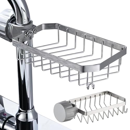 Rixotix 1 Stück Duschstangen Aufbewahrungsregal, Duschablage für Duschstange Edelstahl Duschablage Ohne Bohren für Duschstange, Shampoo,Seifenhalter - für 20-32mm Stange von Rixotix