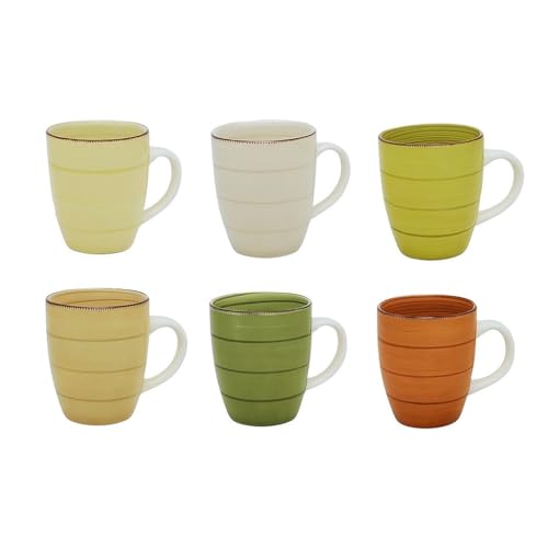 6er Set Kaffeebecher Tassen 350 ml x 6 aus Porzellan Kaffee Becher Tasse Uni/Bunt Kaffeetassen-Set Kaffeebecher mit Henkel Tassen Set Kaffeetassen Moderne Keramik Tasse 6er Set Kaffeebecher Tassen 350 ml x 6 aus Porzellan Kaffee Becher Tasse Uni/Bunt Kaffeetassen-Set Kaffeebecher mit Henkel Tassen Set Kaffeetassen Moderne Keramik Tasse von Riyashop