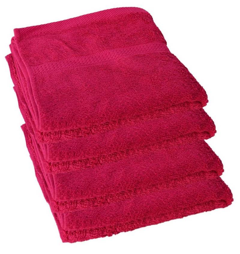Riyashop Haushaltshobel Bade-Handtuch Sauna Strand 500 g/m² Rosa 4 x 2 X 30x50 2 X 100x150 von Riyashop