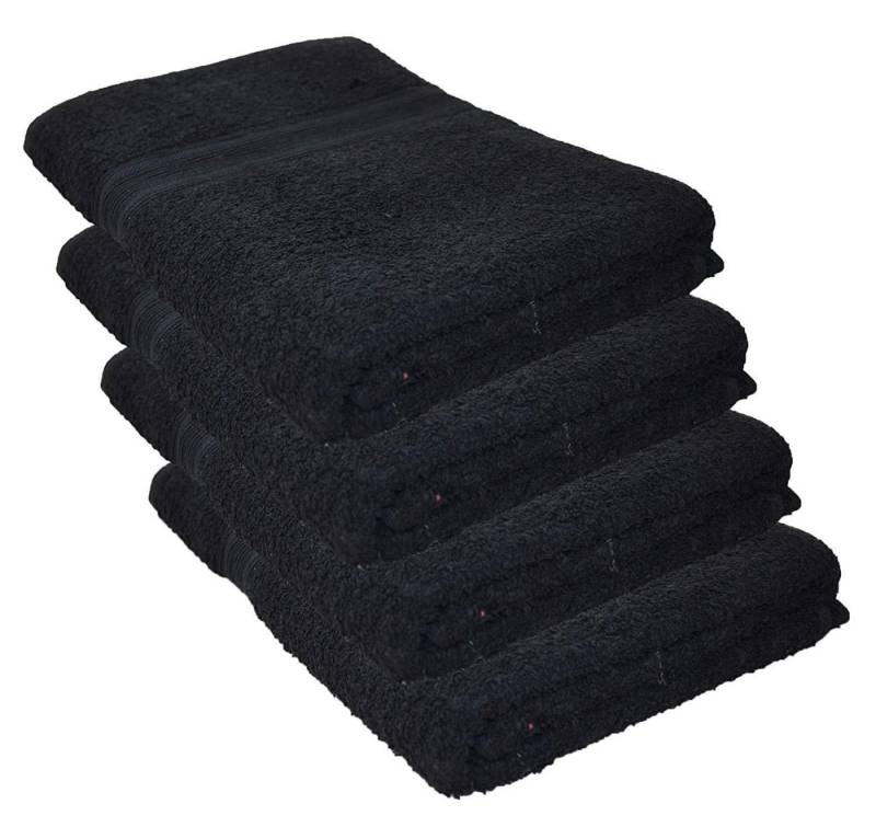 Riyashop Haushaltshobel Bade-Handtuch Sauna Strand 500 g/m² Schwarz 2 x 1 X 30x50 1 X 100x150 von Riyashop