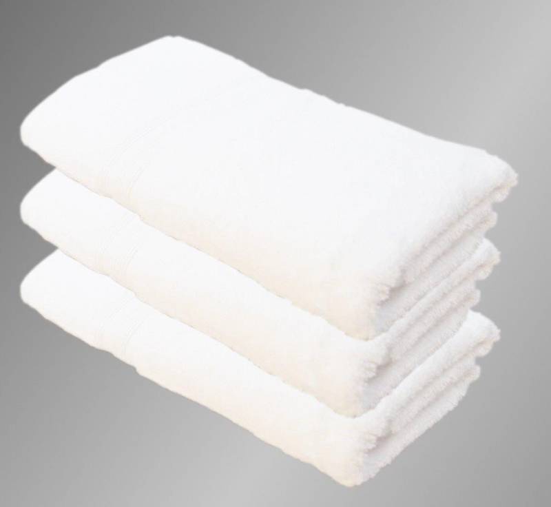 Riyashop Haushaltshobel Bade-Handtuch Sauna Strand 500 g/m² Weiß 2 x 1 X 30x50 1 X 100x150 von Riyashop
