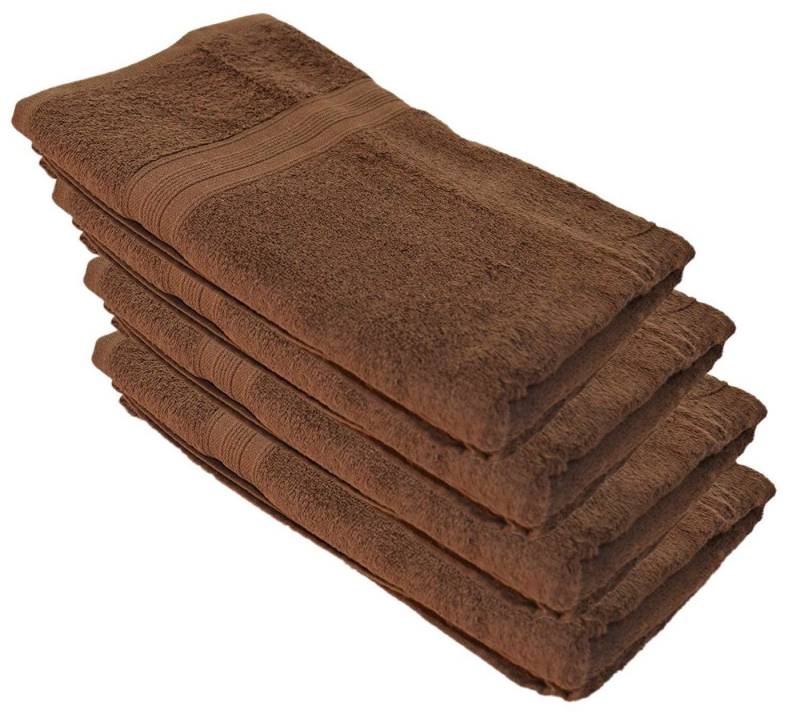 Riyashop Haushaltshobel Handtuch Dusch Gäste Badetuch 500 g/m² (Braun2x 1X50 x100 1X 70x140 von Riyashop