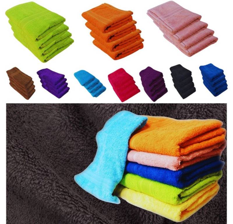 Riyashop Haushaltshobel Handtuch Duschtuch Gästetuch Badetuch in allen Größen Orange 30 x 50 von Riyashop