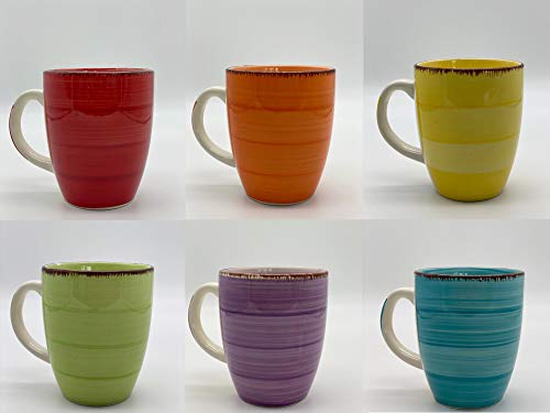 Kombiservice Geschirrset Uni Tafelservice Kaffeeservice Porzellan Geschirr Uni (6er Set Kaffee Becher) von Riyashop