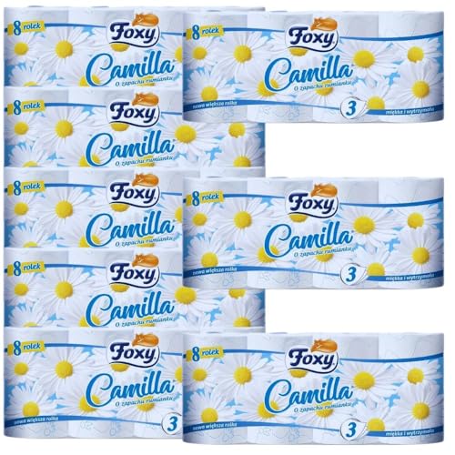 Toilettenpapier, 3-lagig Gestepptes, 200 Blätter pro Rolle, Einzigartiges Softkammer-System, anft und zuverlässig, Recyclebare Verpackung, FSC-zertifiziertes Papier (8 stück (4er Pack) 32 Rollen) von Riyashop